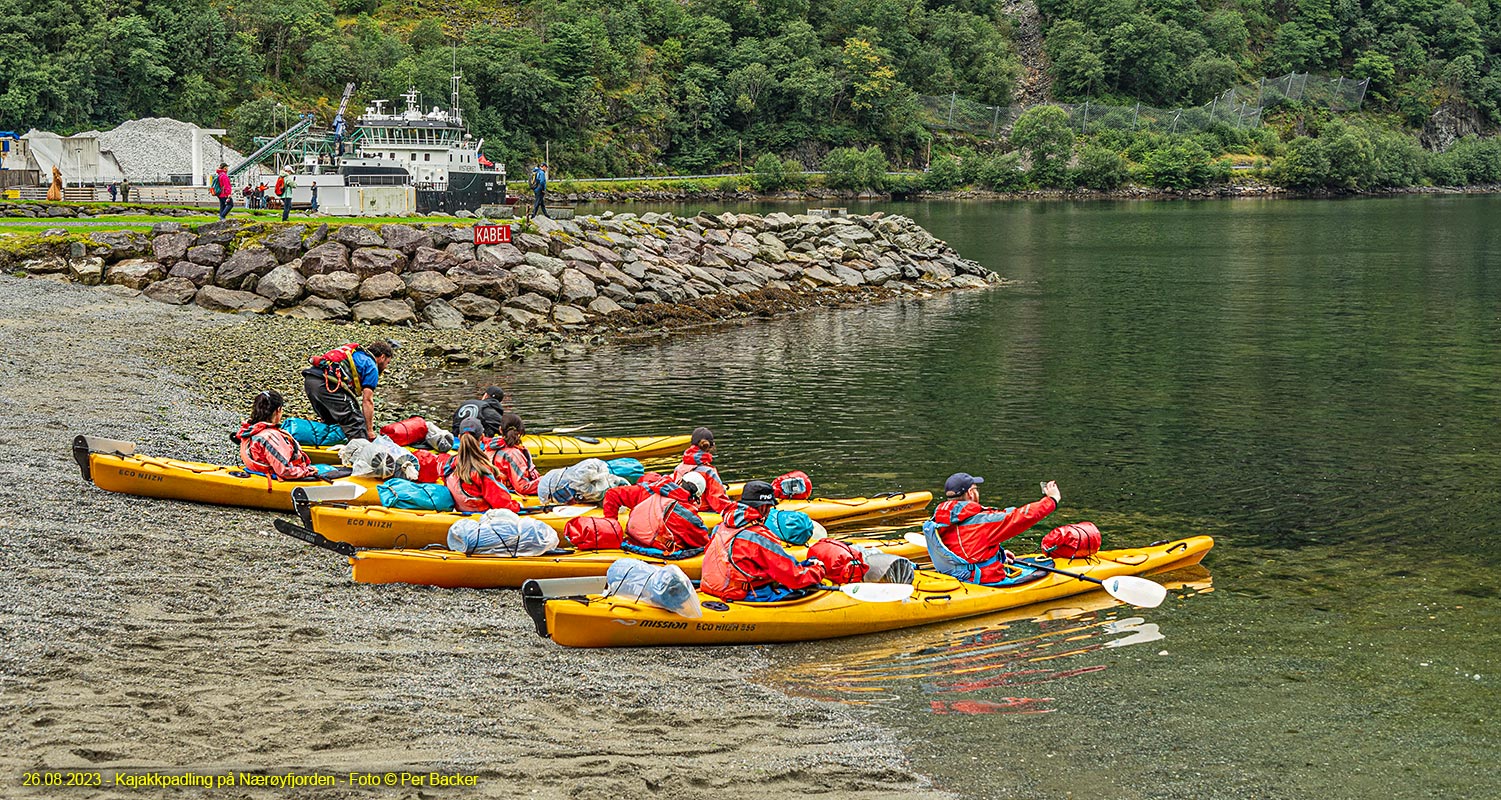 Kajakkpadling på Nærøyfjorden