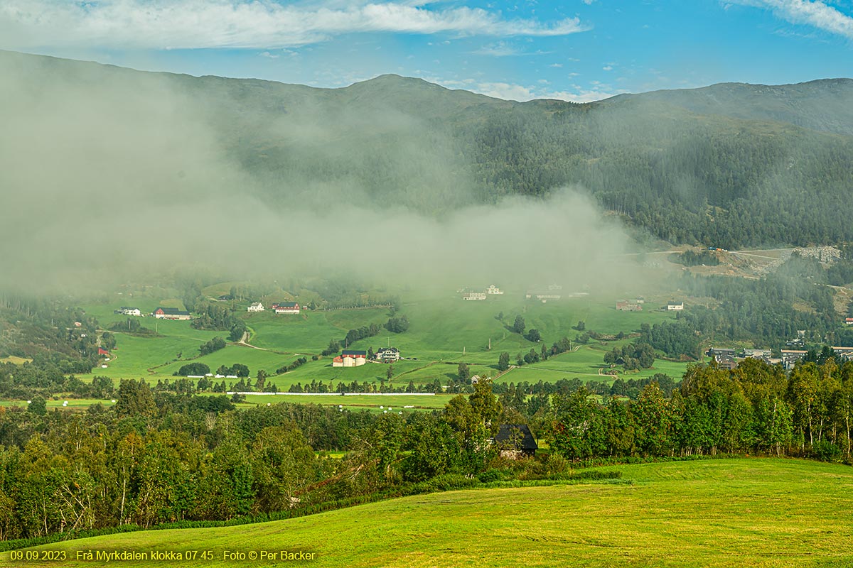 Frå Myrkdalen klokka 07.45