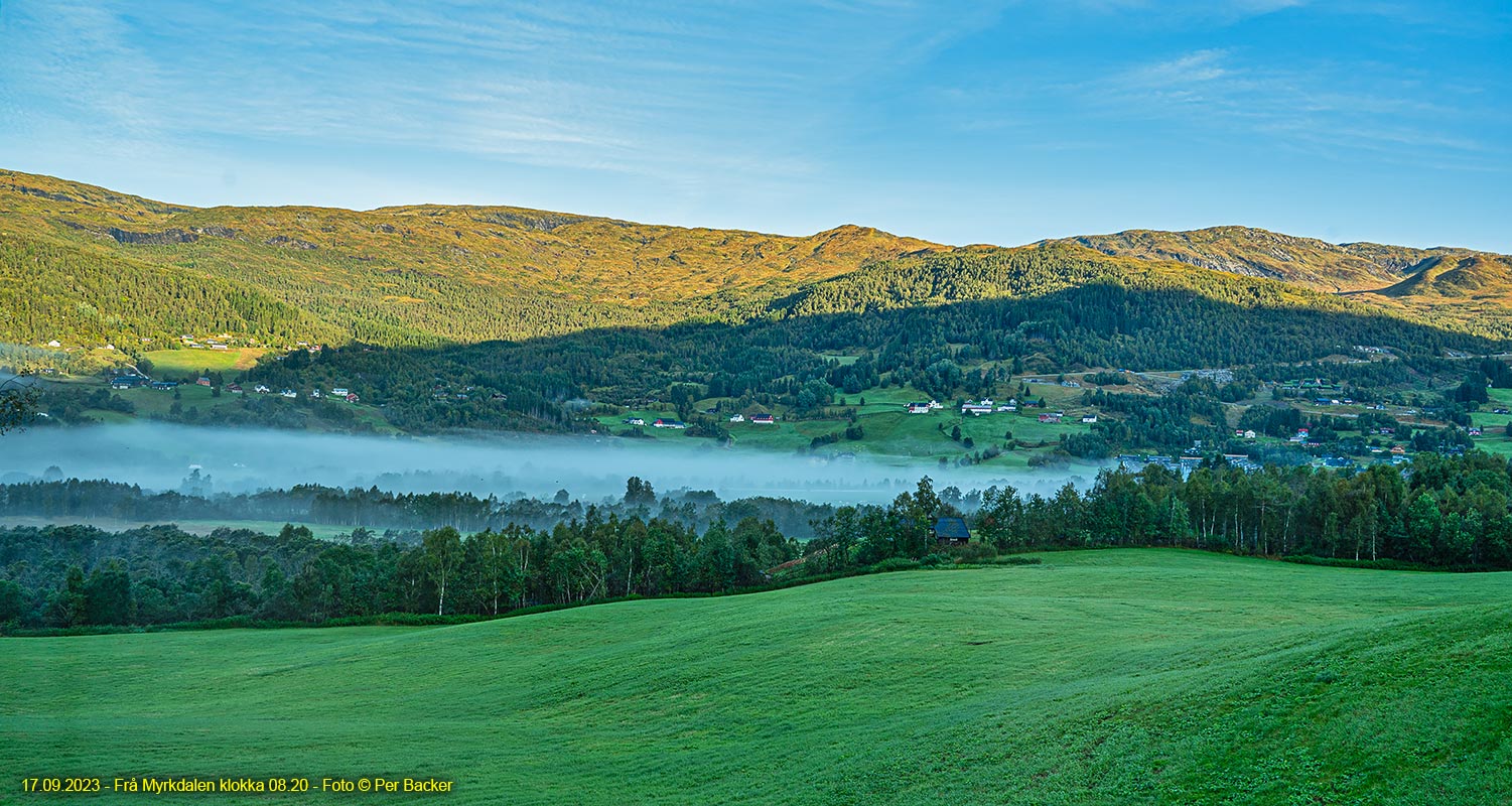 Frå Myrkdalen klokka 08.20