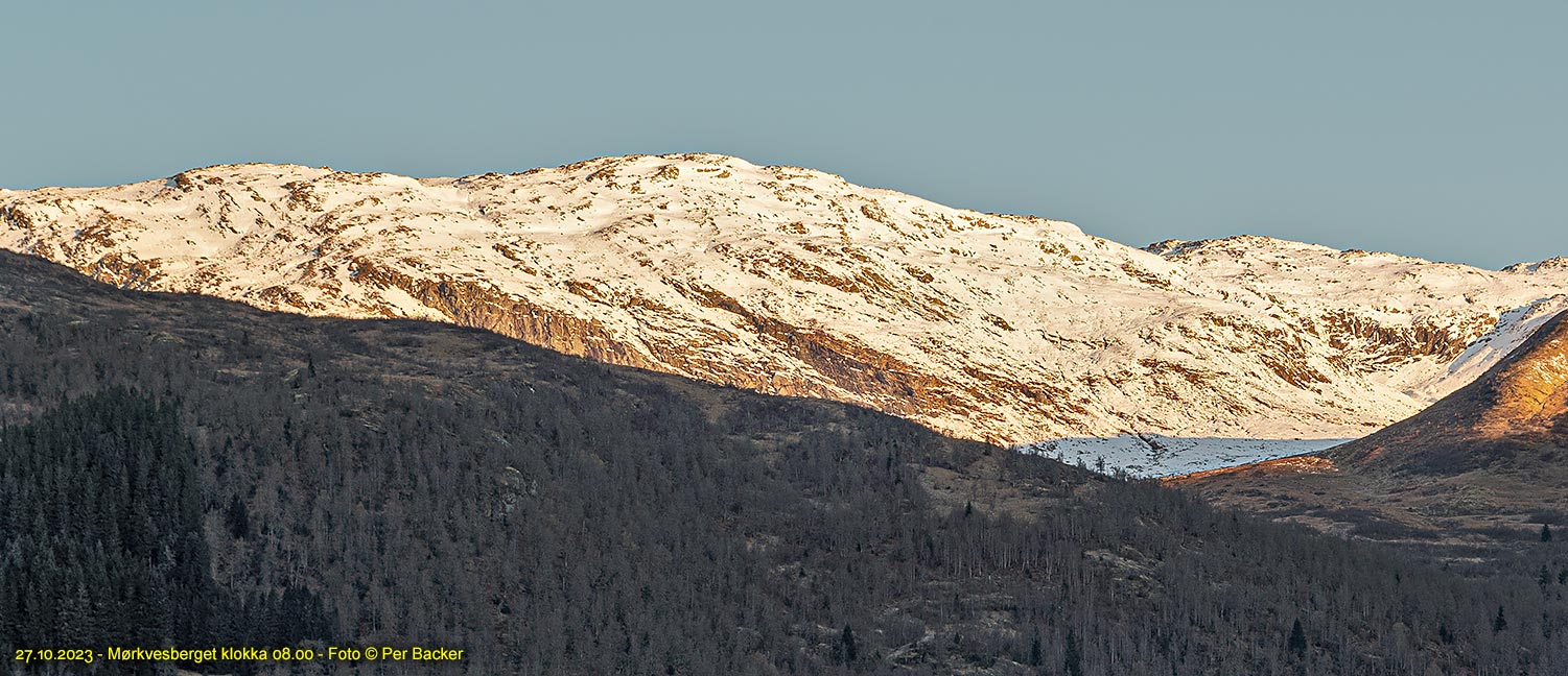 Mørkvesberget klokka 08.00