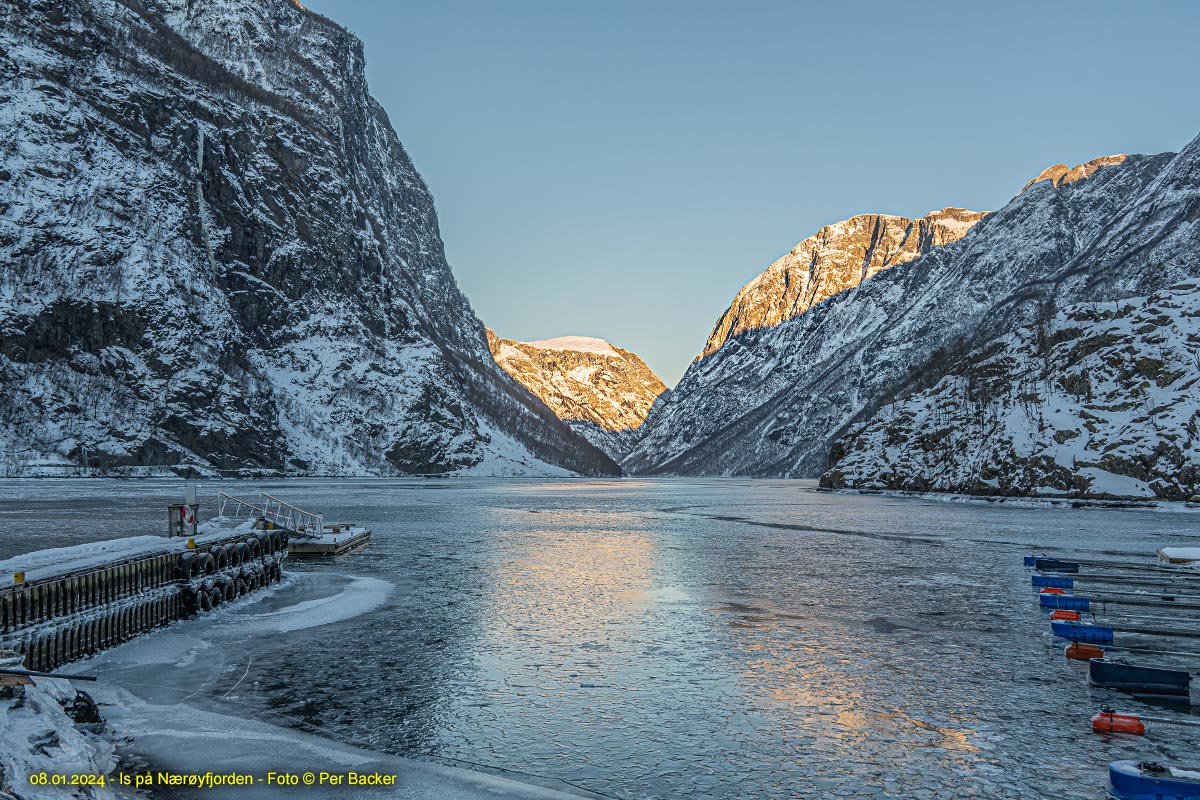 Is på Nærøyfjorden