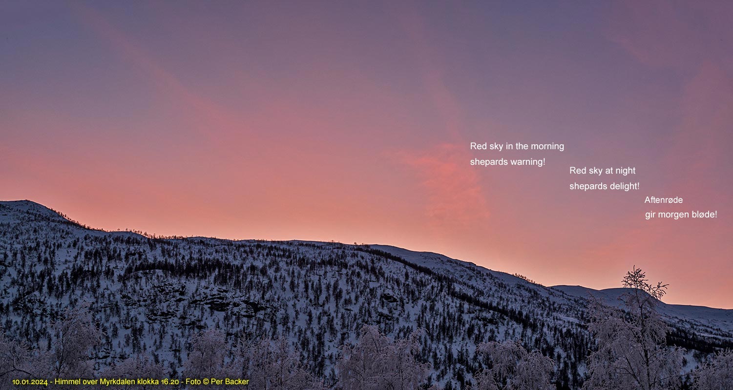 Himmel over Myrkdalen klokka 16.20