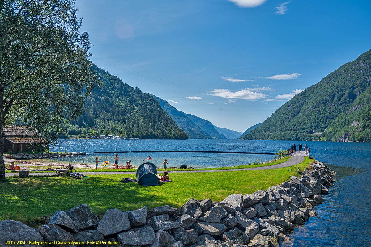 Badeplass ved Granvinsfjorden