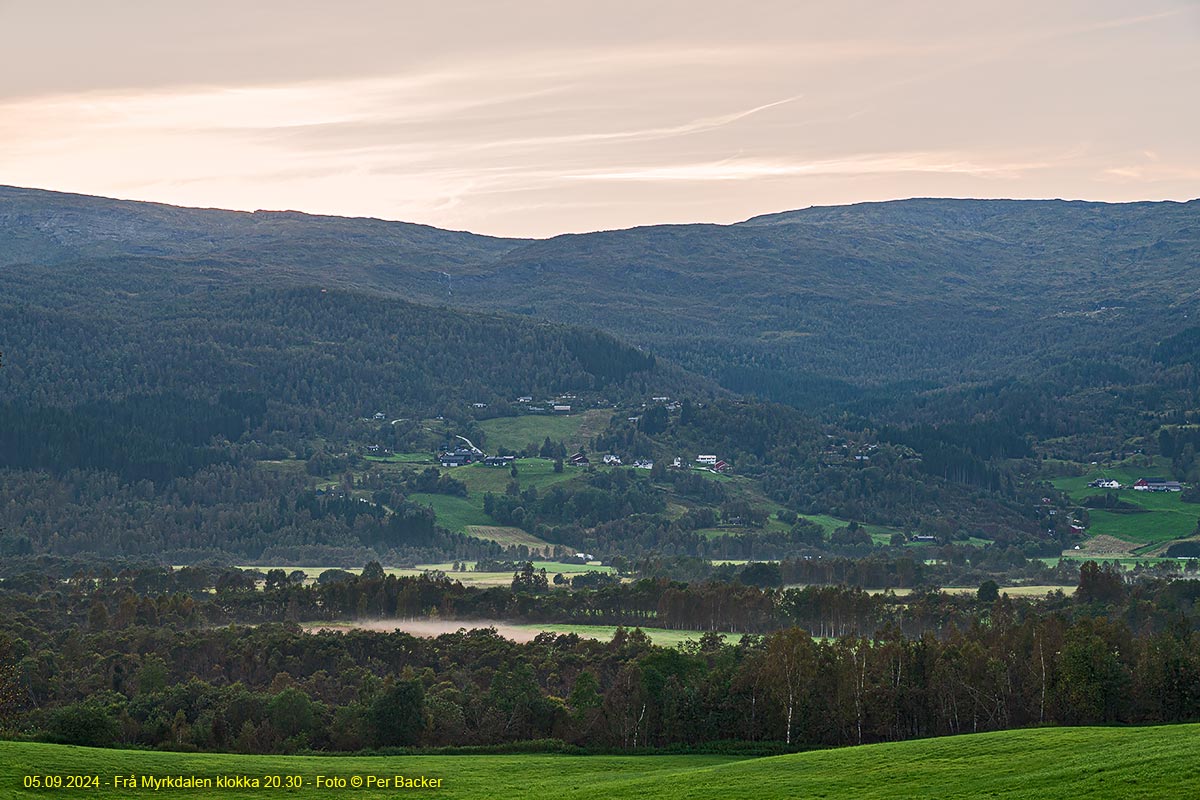 Frå Myrkdalen klokka 20.30