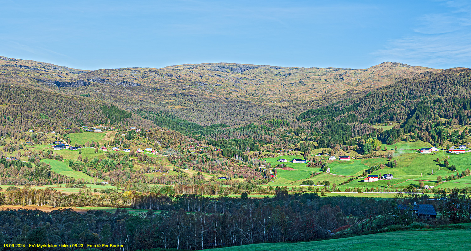 Frå Myrkdalen klokka 08.23