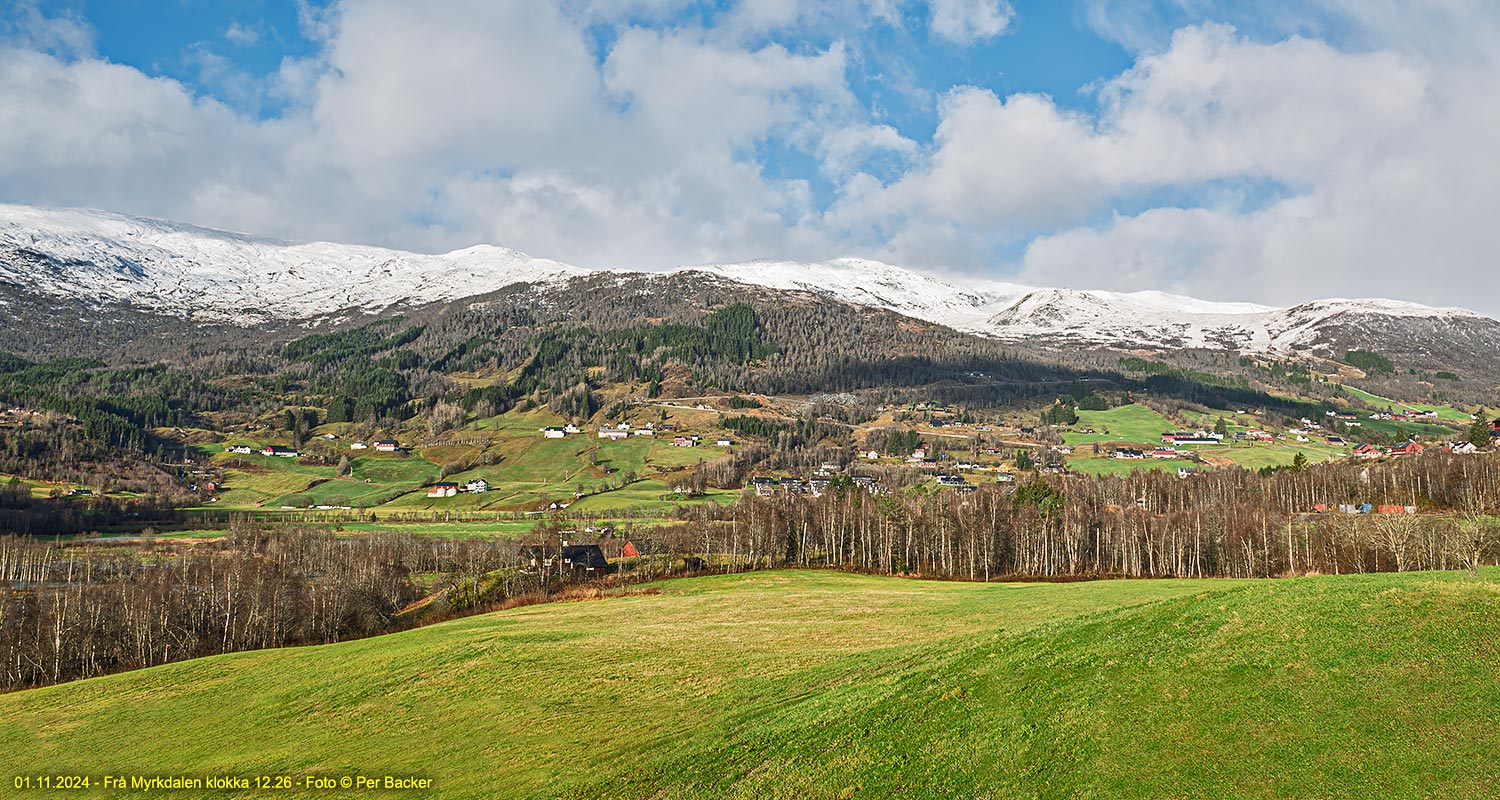 Frå Myrkdalen klokka 12.26