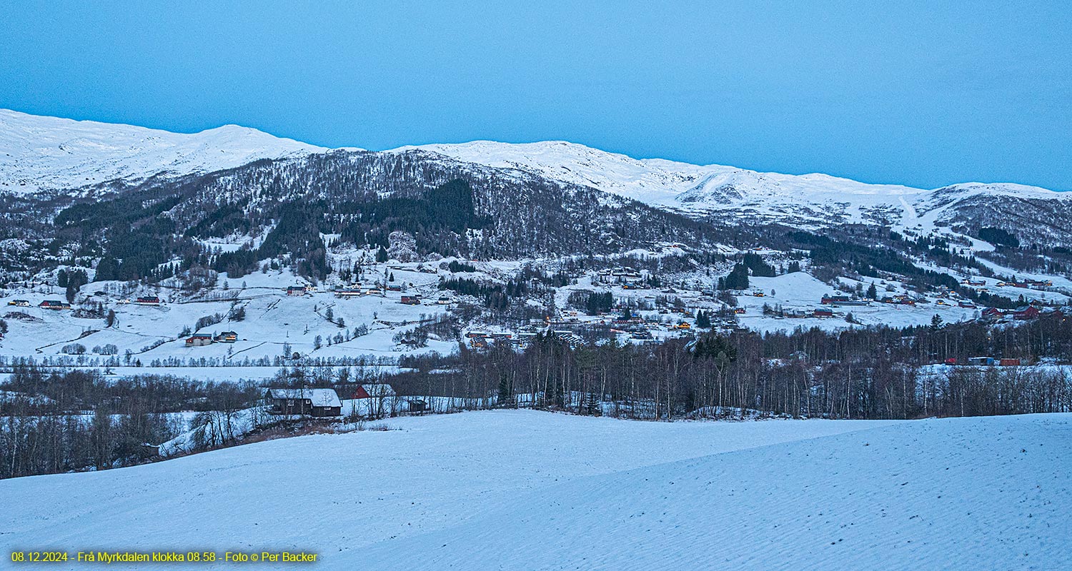 Frå Myrkdalen klokka 08.58