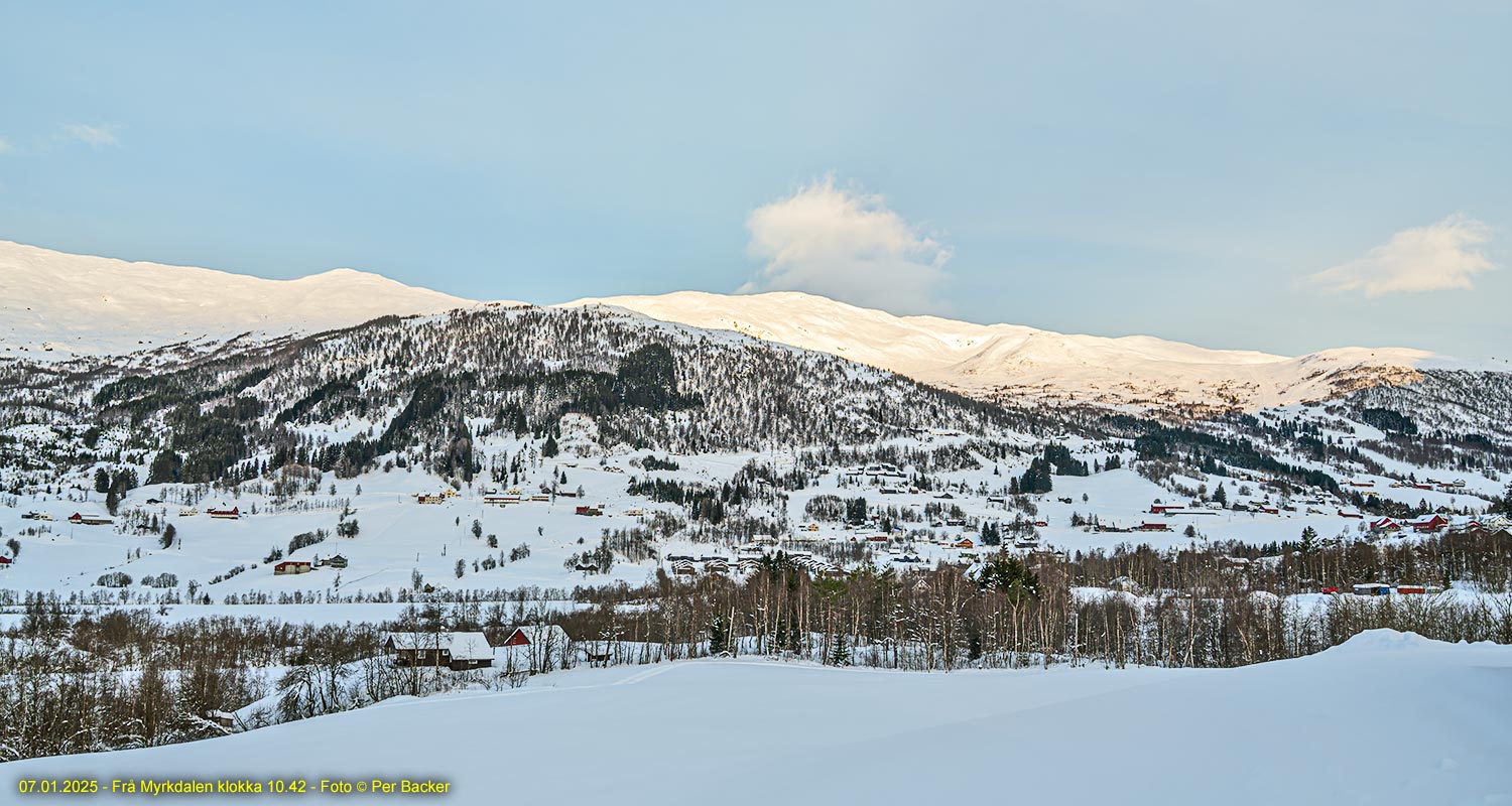 Frå Myrkdalen klokka 10.42