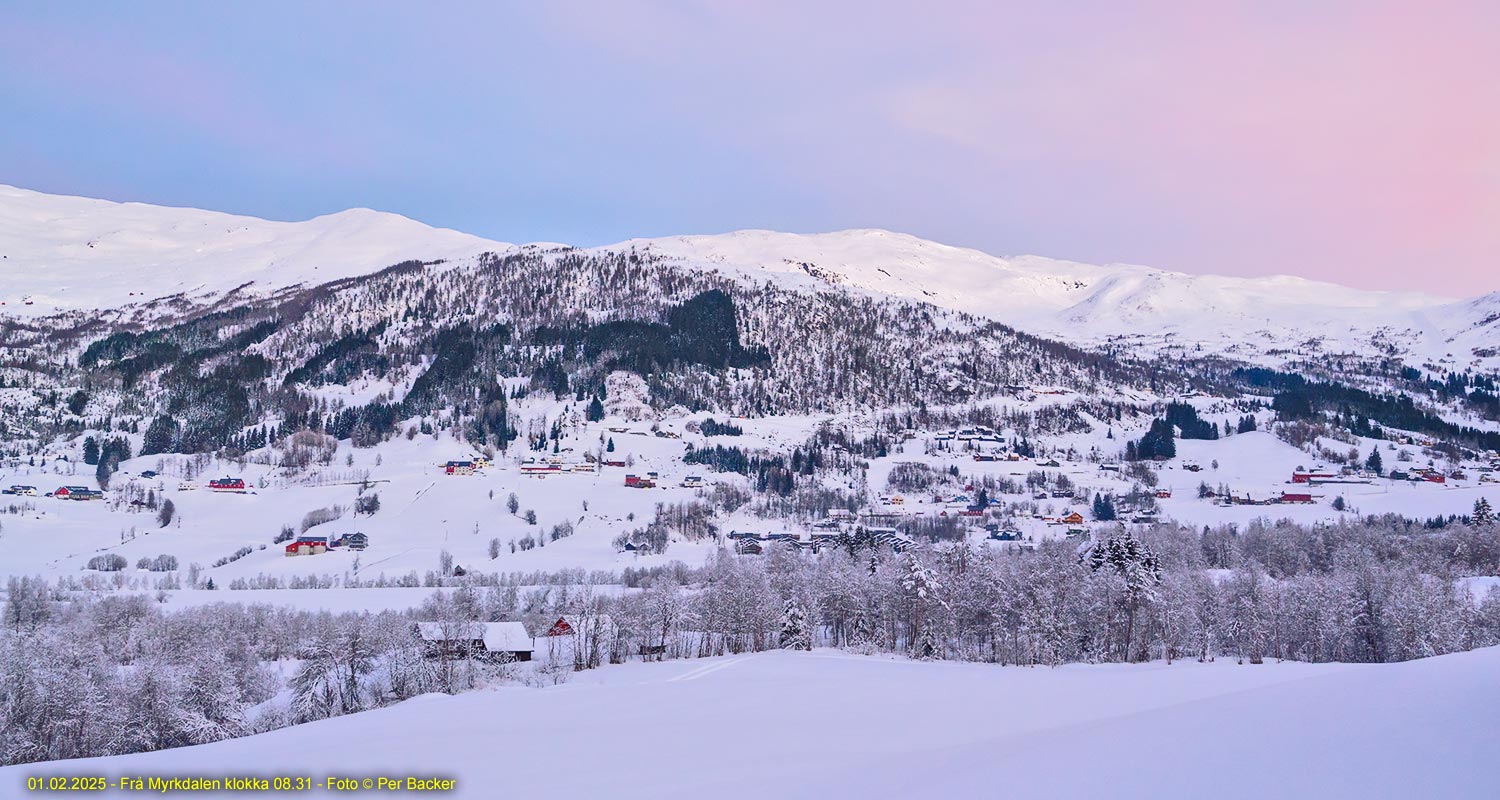 Frå Myrkdalen klokka 08.31