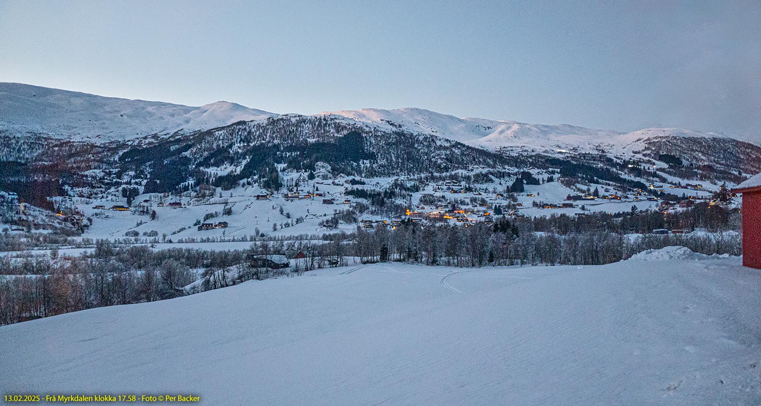 Frå Myrkdalen klokka 17.58