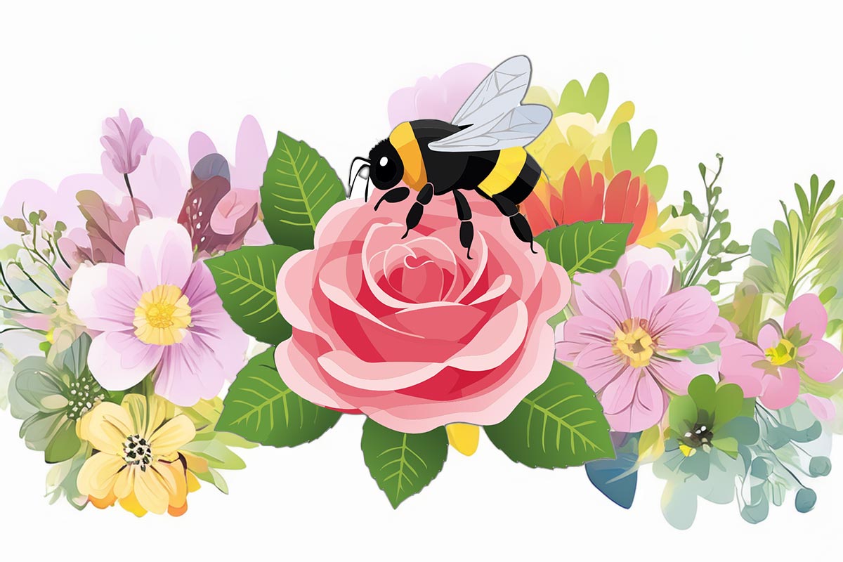 Humle på rose (KI)
