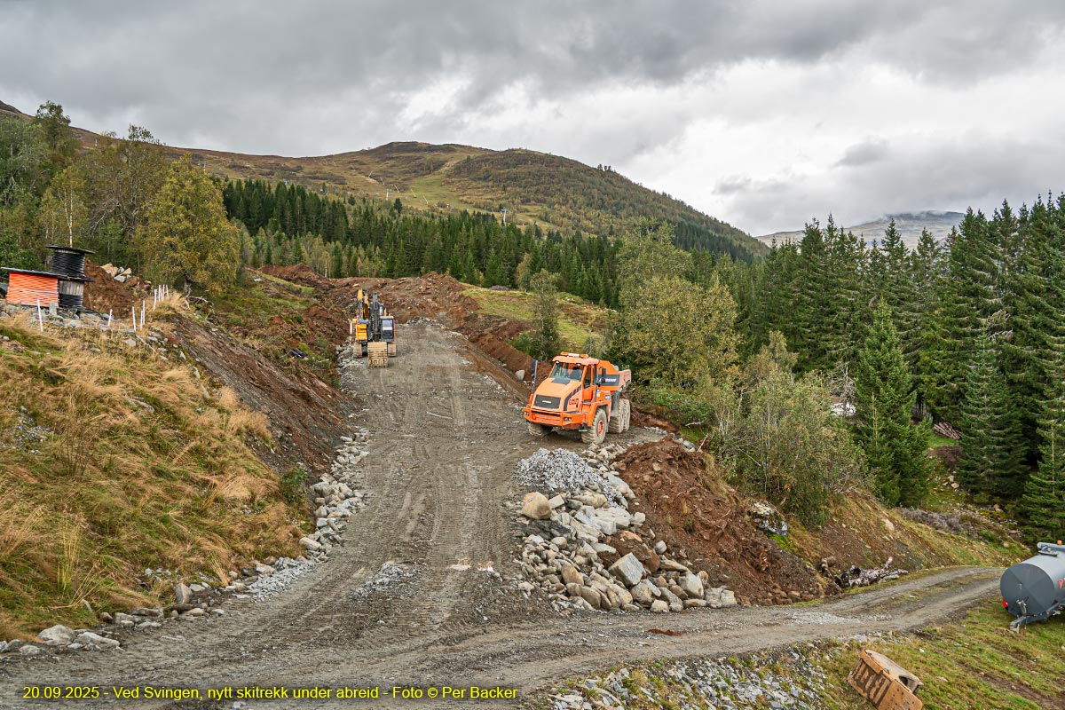 Ved Svingen, nytt skitrekk under arbeid