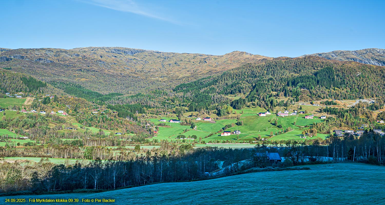 Frå Myrkdalen klokka 09.39