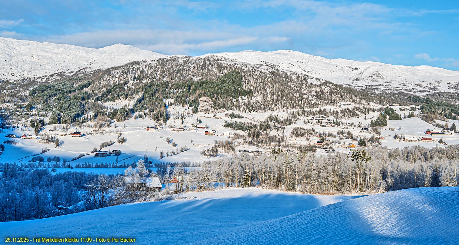 Frå Myrkdalen klokka 11.09