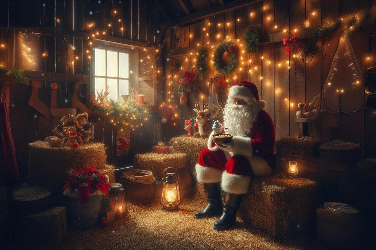 Julenisse på låven