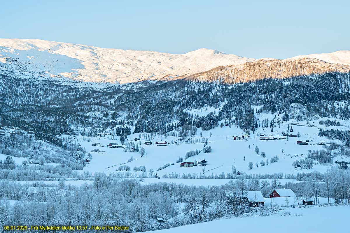 Frå Myrkdalen klokka 13.57