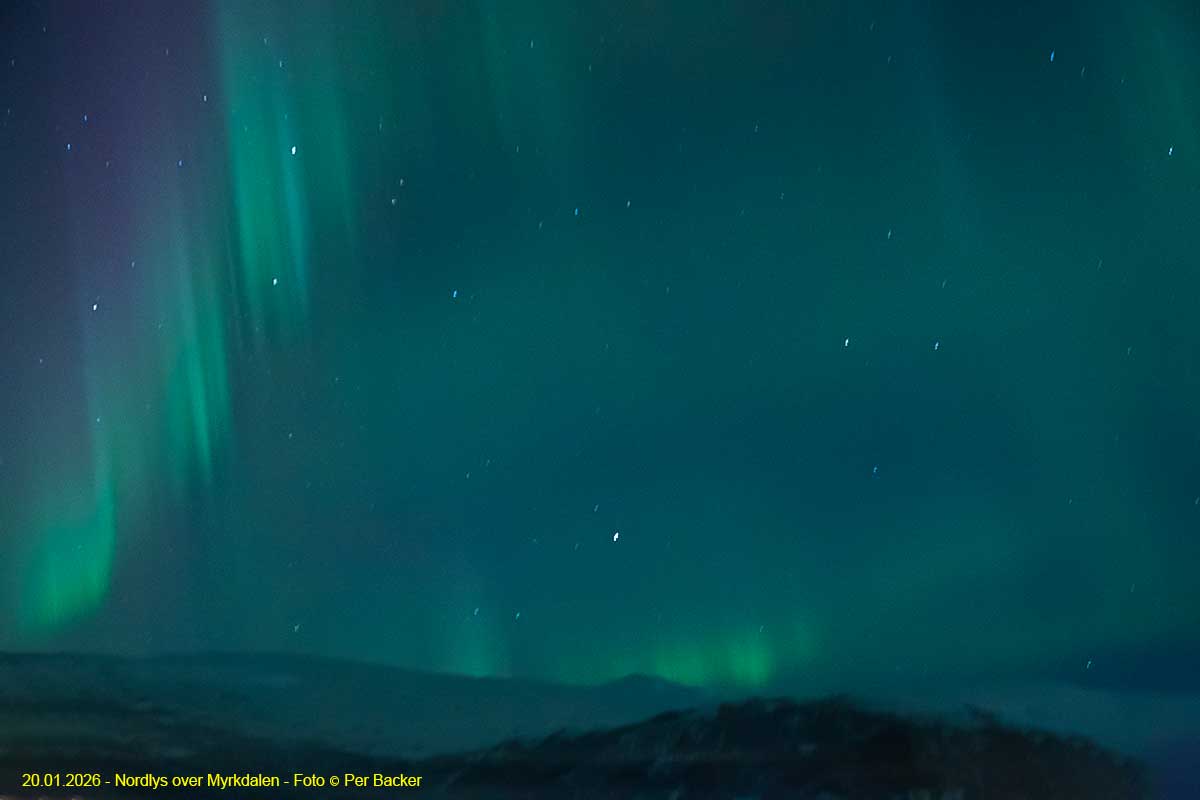 Nordlys over Myrkdalen