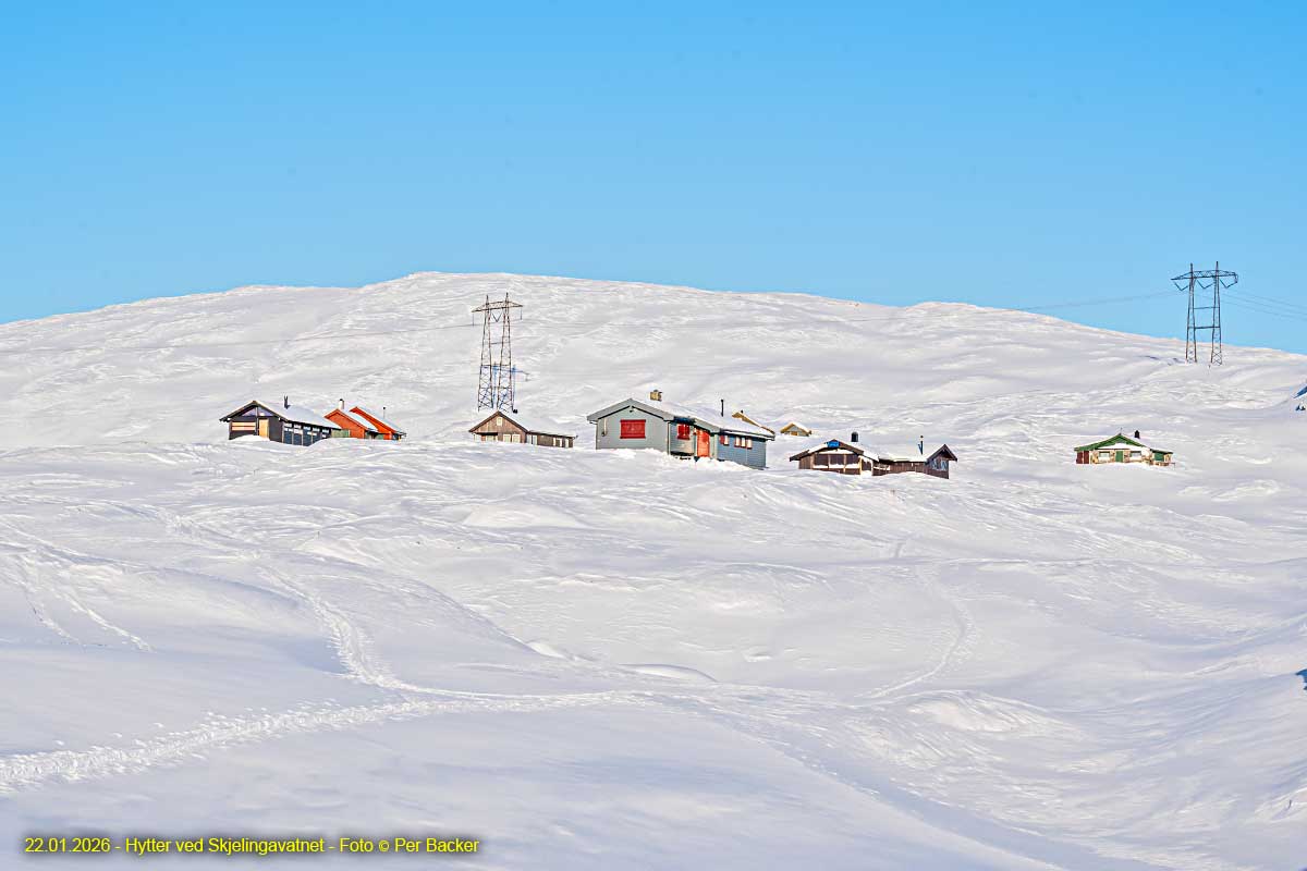 Hytter ved Skjelingavatnet