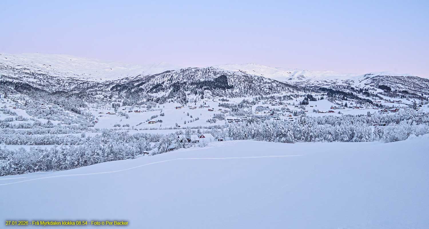 Frå Myrkdalen klokka 09.54