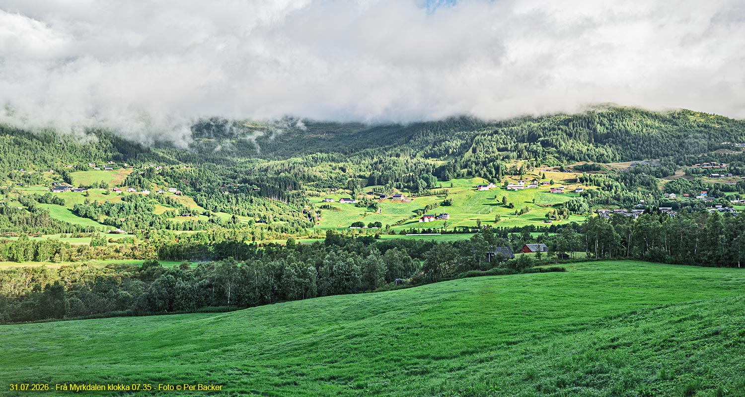Frå Myrkdalen klokka 07.35