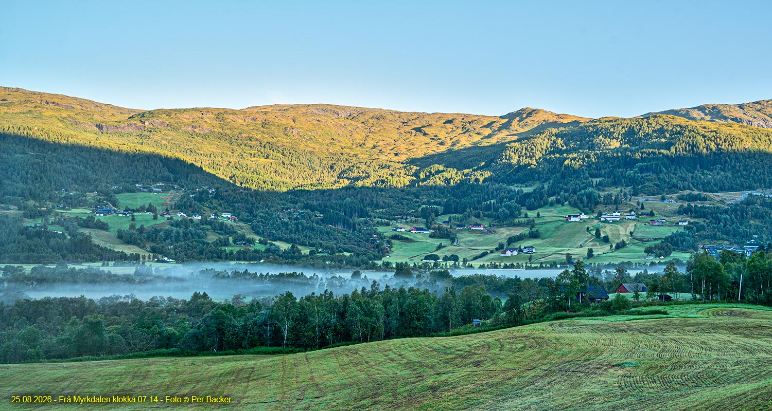 Frå Myrkdalen klokka 07.14