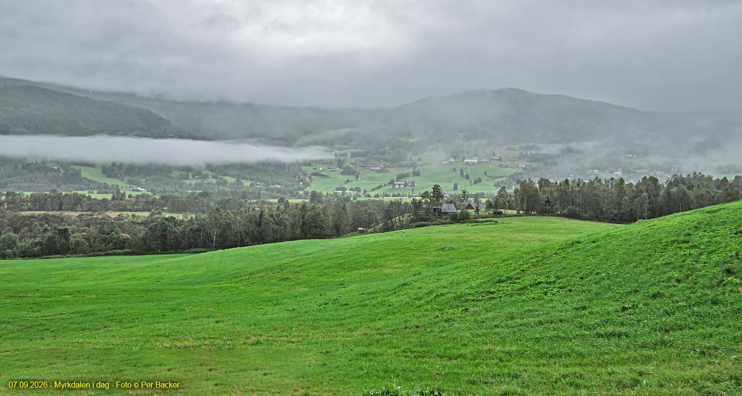 Regn i Myrdalen i dag