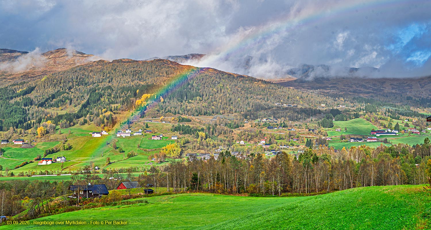 Regnboge over Myrkdalen
