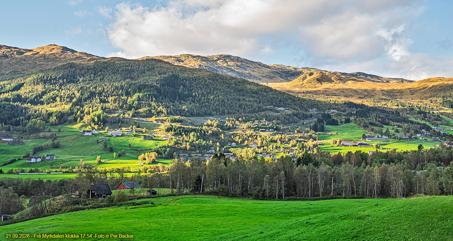 Frå Myrkdalen klokka 17.54