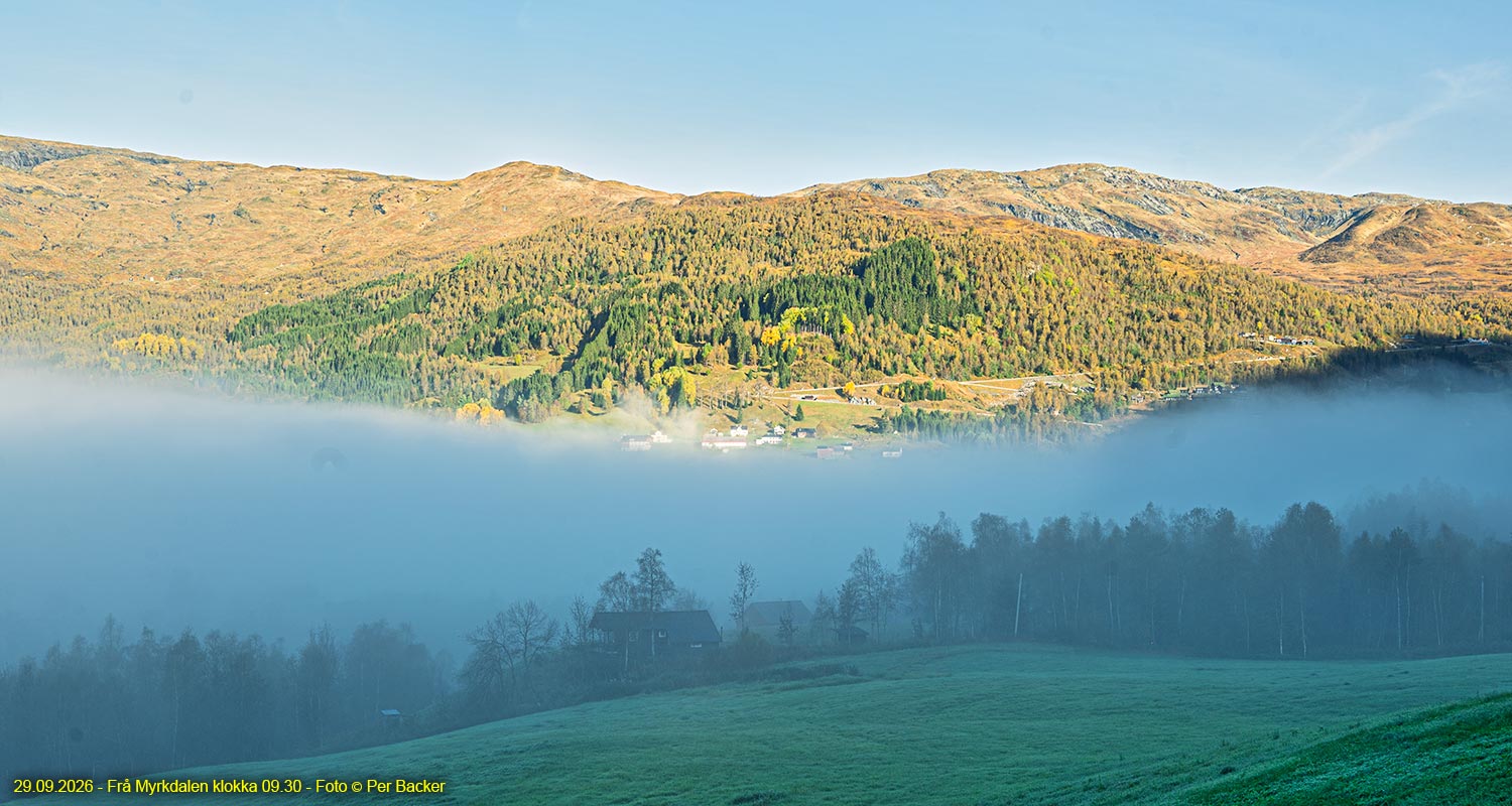 Frå Myrkdalen klokka 09.30