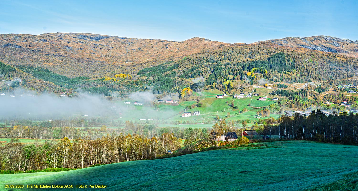 Frå Myrkdalen klokka 09.56
