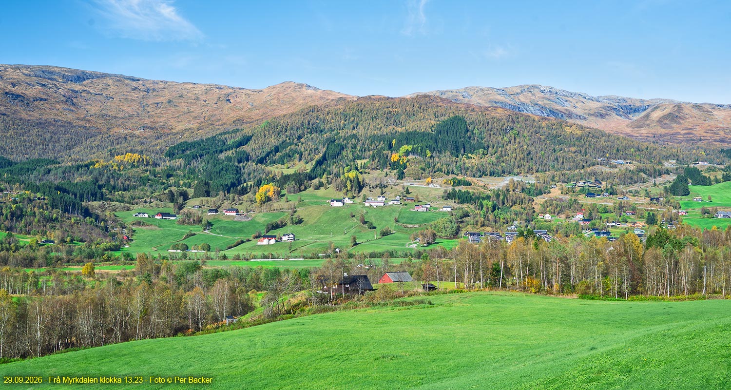 Frå Myrkdalen klokka 13.23