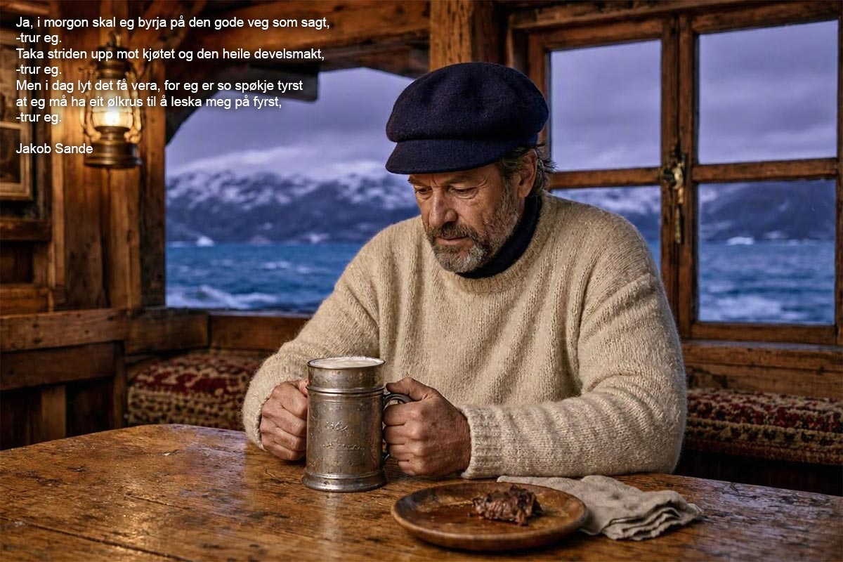Etter ein rangel, av Jakob Sande (KI)