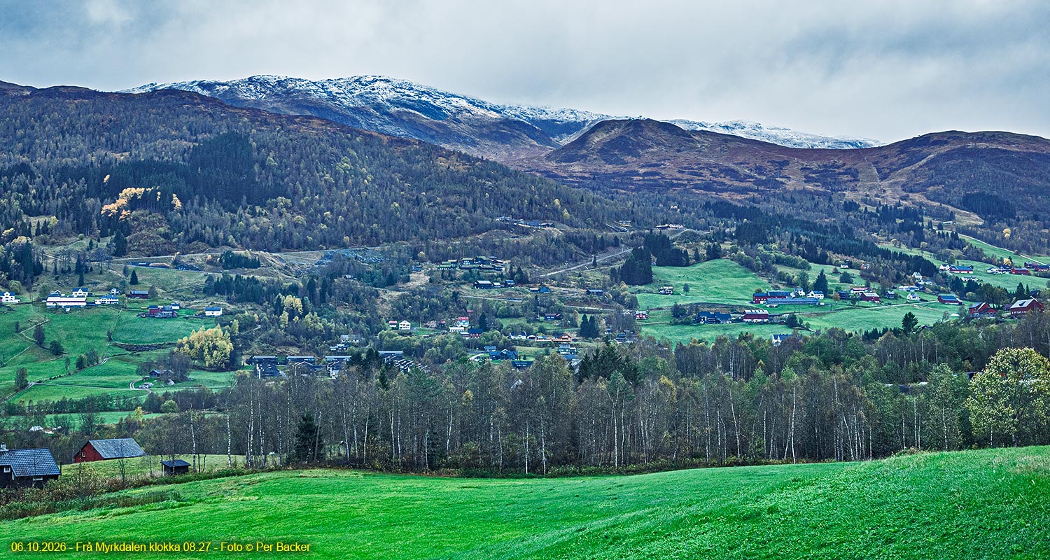 Frå Myrkdalen klokka 08.27