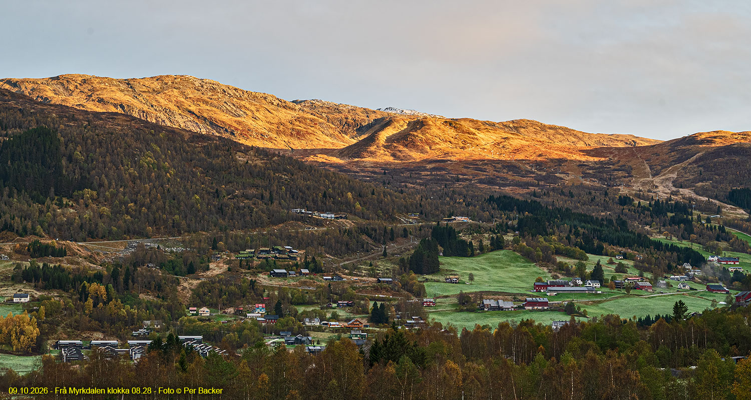 Frå Myrkdalen klokka 08.28