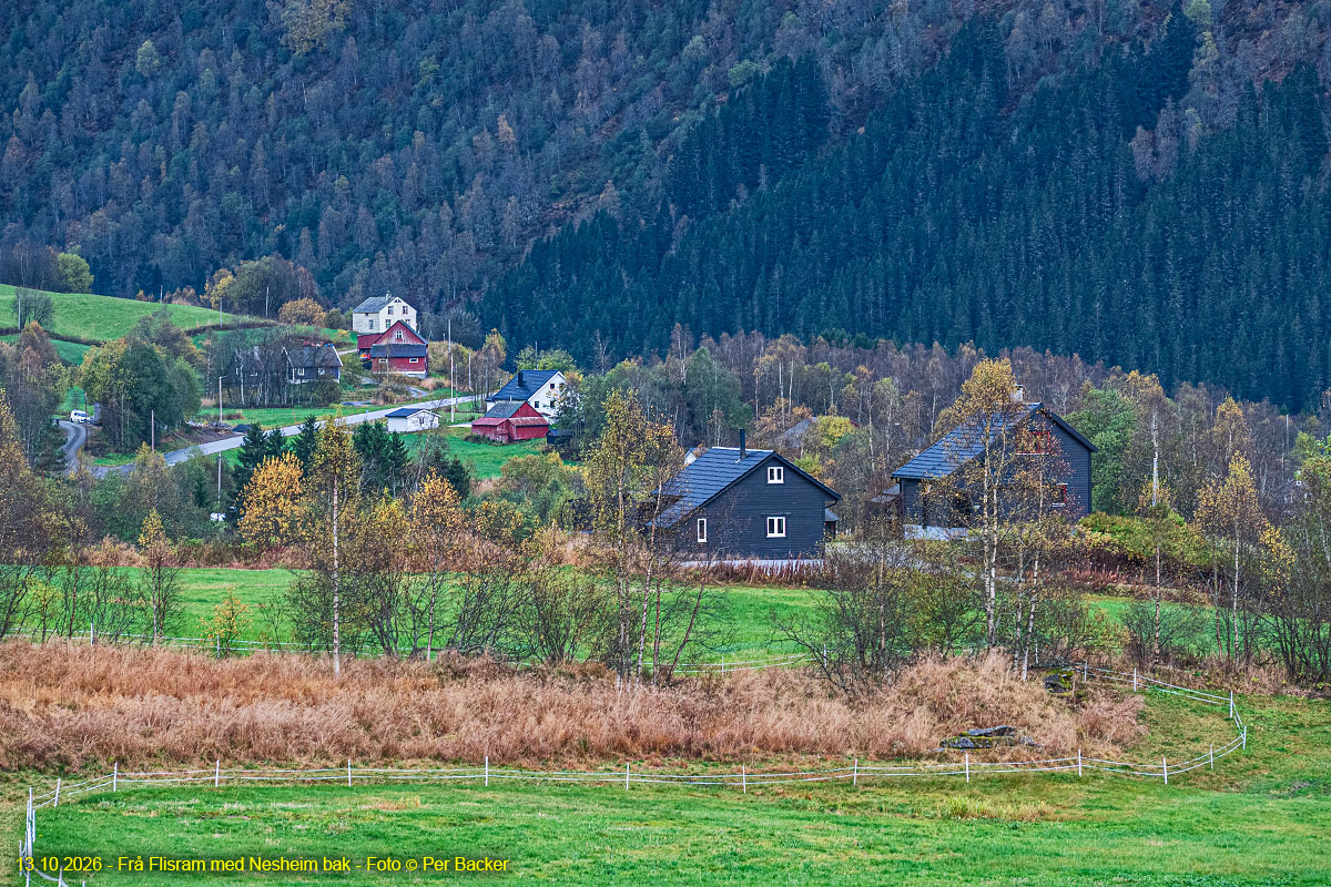 Frå Flisram med Nnesheim bak
